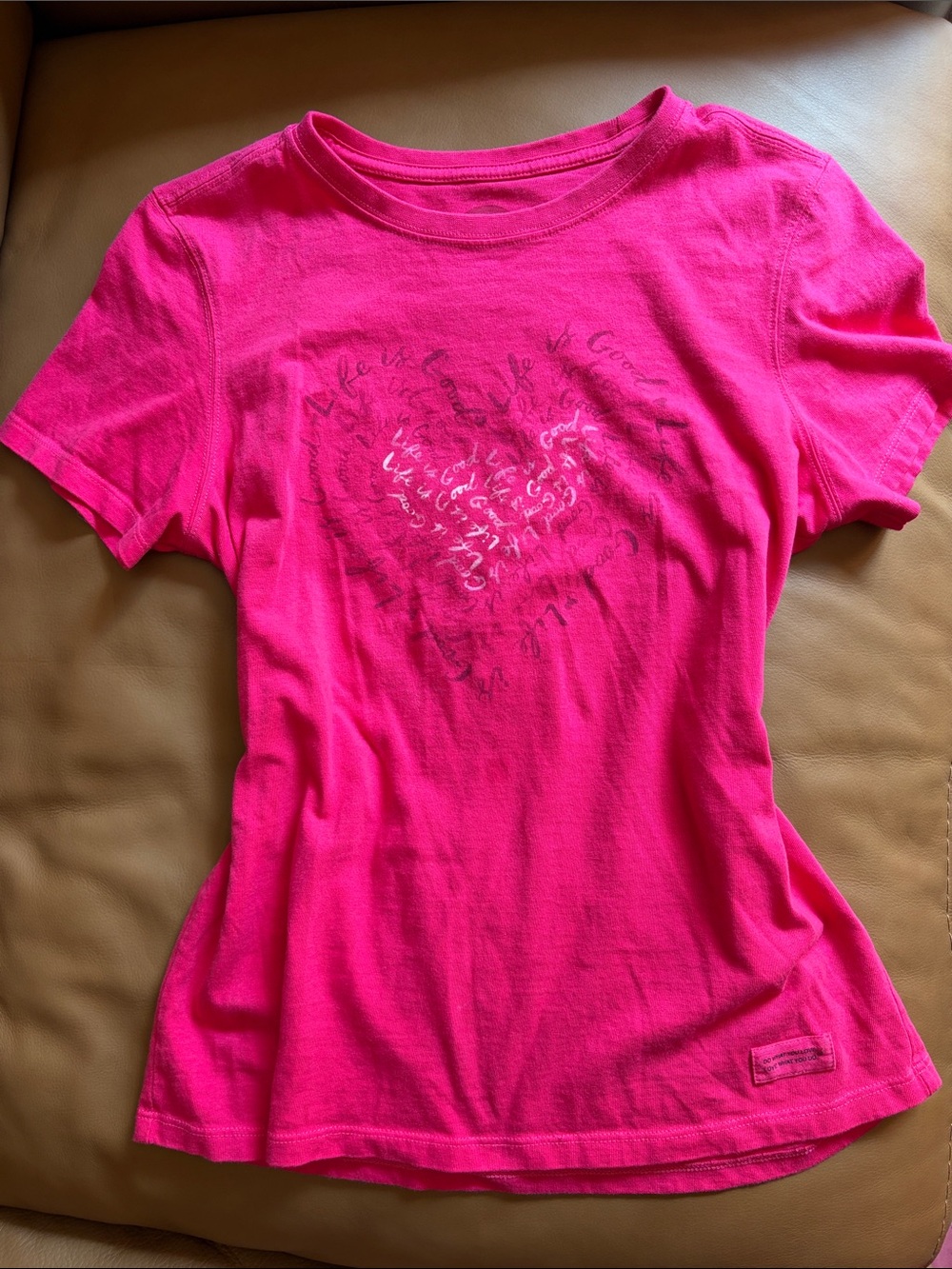 Women’s Hot Pink Heart Graphic Tee